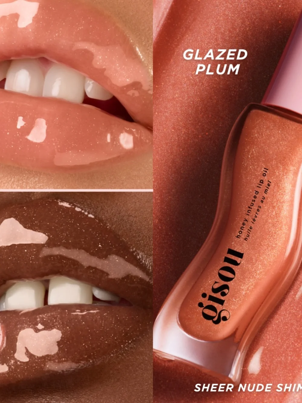 Gisou Honey Infused Hydrating Lip Oil in Glazed Plum (NEW NO BOX)